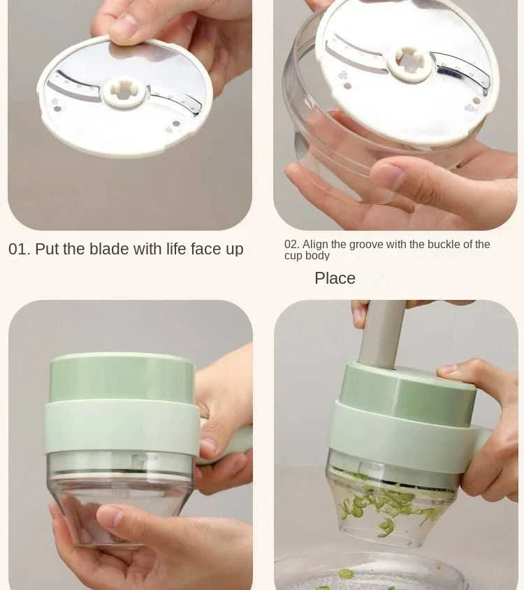 Star 4-in-1 Handheld Electric Vegetable Cutter & Slicer