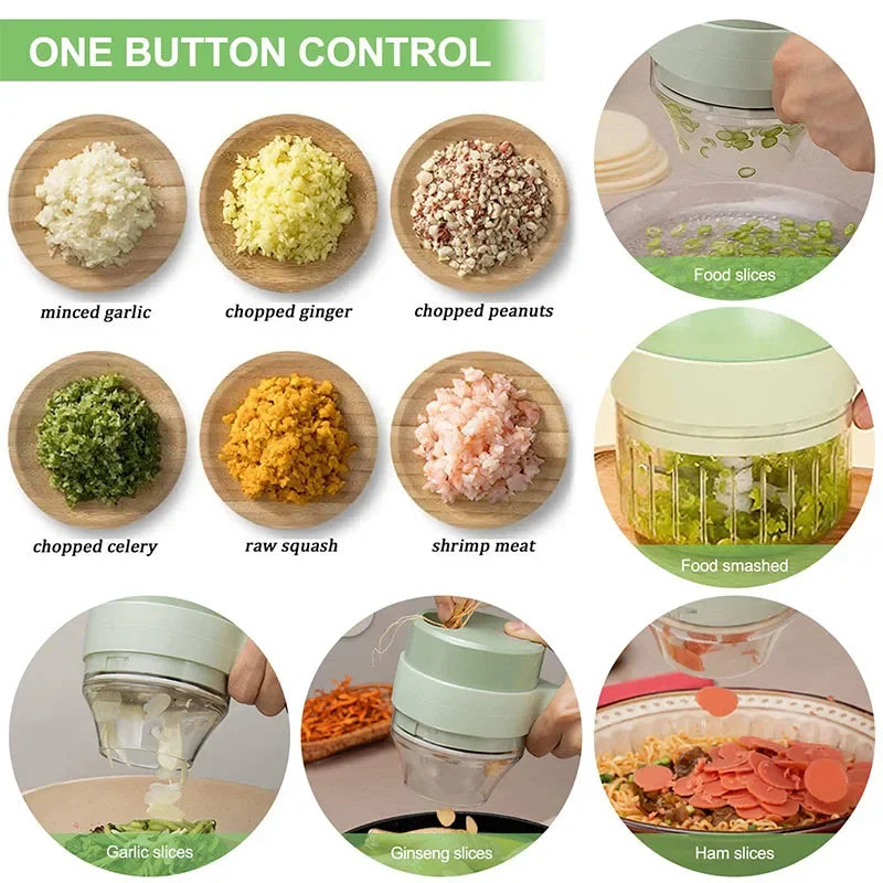 Star 4-in-1 Handheld Electric Vegetable Cutter & Slicer