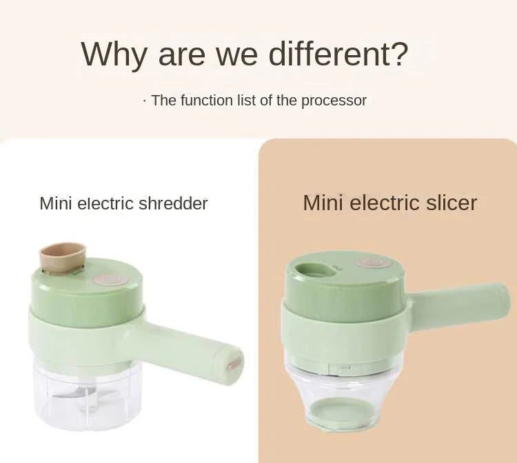 Star 4-in-1 Handheld Electric Vegetable Cutter & Slicer