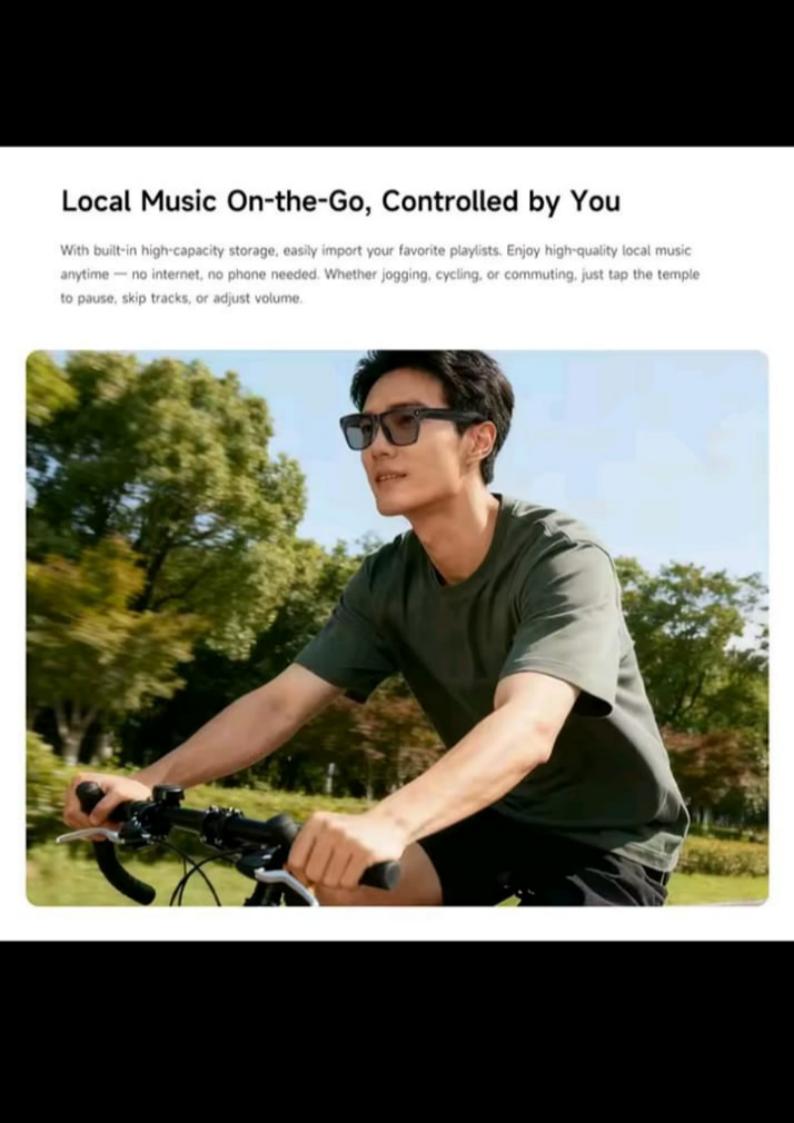 Lenovo Next-Gen Smart AI Glasses - HD Camera, Bluetooth Audio & UV Protection