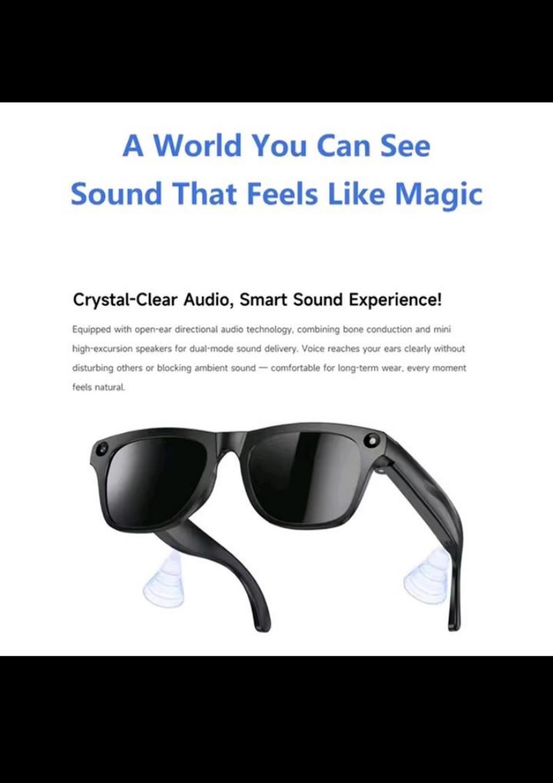 Lenovo Next-Gen Smart AI Glasses - HD Camera, Bluetooth Audio & UV Protection